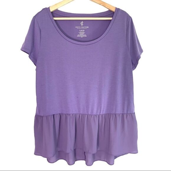 Juicy Couture Ruffled Hem T Shirt - Picture 1 of 6